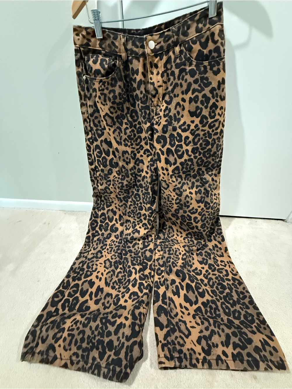 Fashion Nova Leopard Print Wide Leg Pants